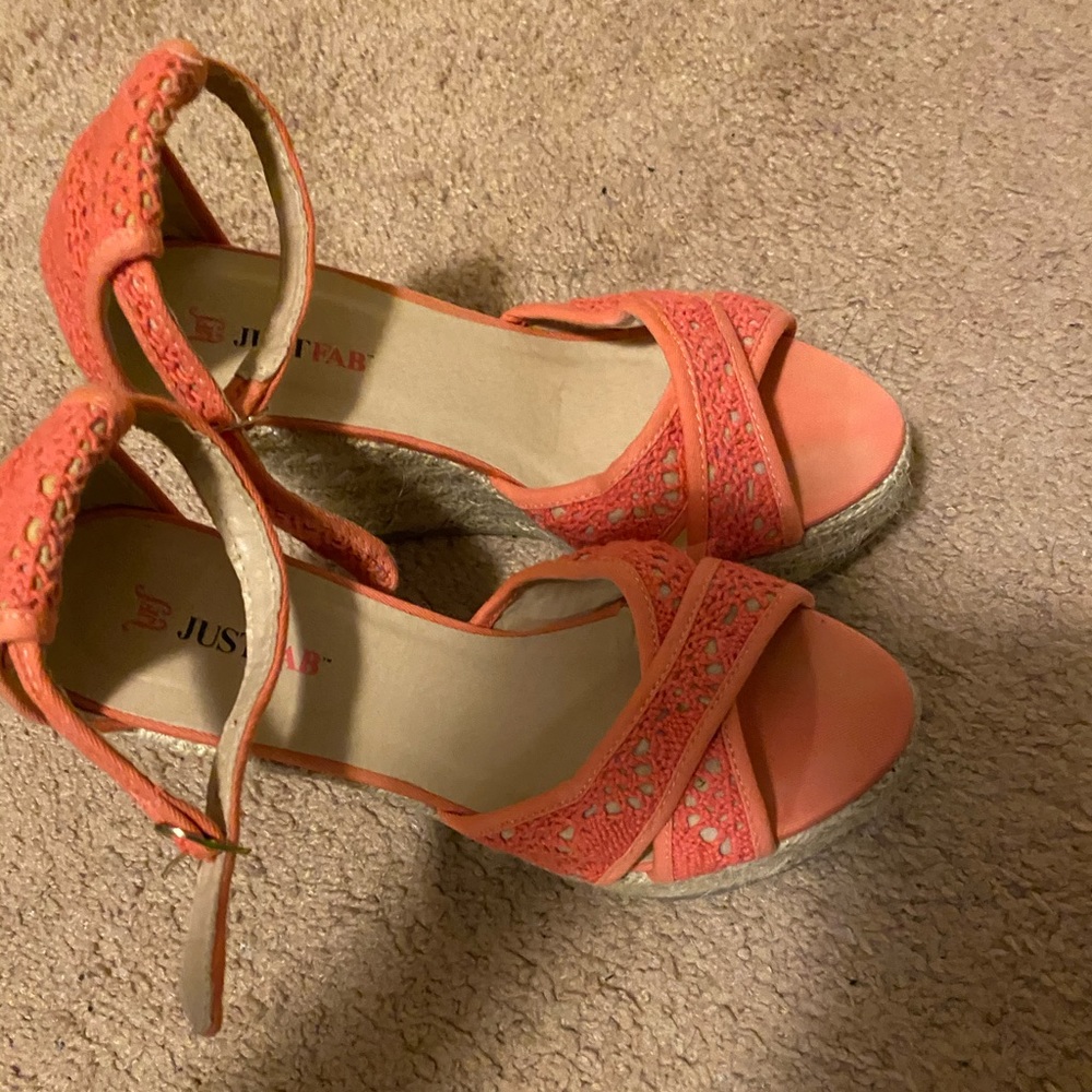 2 sets of used JustFab wedges